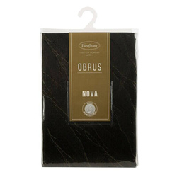 Crni stolnjak ukrašen sjajnim zlatnim uzorkom mramora, otporan na mrlje 140x180 Suzana