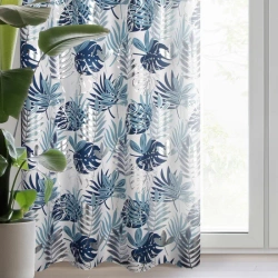 Zavjesa 140x250 s motivom egzotičnog lišća i sjajnim printom Malta