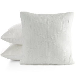 Božićna jastučnica 45x45 cm, bijela, s tkanom strukturom od mješavine vlakana.