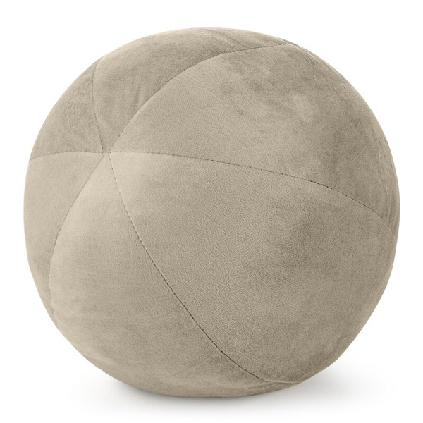 Ukrasni jastuk, kugla O 24 cm od baršuna s kontrastnim rubom Gaja  