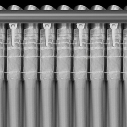 Srebrna zavjesa od sjajnog baršuna 140x270 cm traka - CAMERON