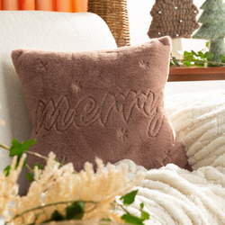 Jastučnica od baršuna 45x45 cm, izrađena od mekog krzna s reljefnim uzorkom