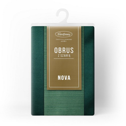 Set stolnjaka i nadstolnjaka, zelena 140x220 cm, satenski sjaj - GLAMO