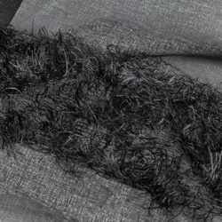 Zavjesa 140x250 od gaze ukrašena moher koncem Margaret 3