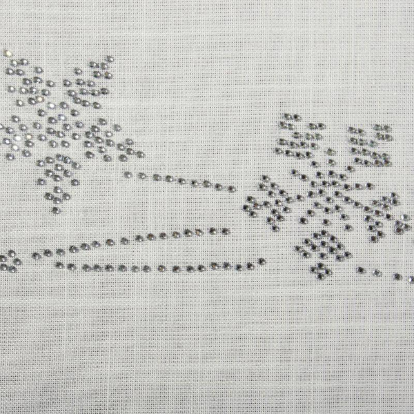 Trkač za stol srebrni božićni stolnjak sa aplikacijom srebrnih cirkona 40x140 Agata