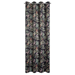 Zavjesa od mekog baršuna s botaničkim uzorkom i 3D efektom 140x250 cm Becky