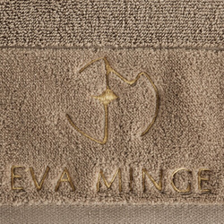 EVA MINGE GAJA ručnik 30x50 od pamučnog frotira s baršunastim rubom i vezom s logom kolekcije, 550 g/m2
