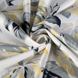 Zavjesa od mekog baršuna ukrašena printom listova kestena 140x250 Melisa