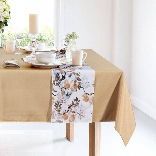 Set stolnjak 140x220 i nadstolnjak 33x220 ukrašen biljnim uzorkom ANITA 5