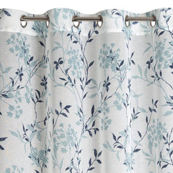 Poluprozirna zavjesa 140x250 od svijetlog mat etamina sa printom cvijeća 140x250 cm Fiona