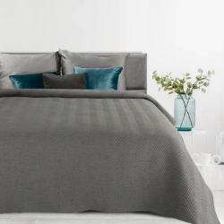 Prekrivač s lanenom strukturom prošiven metodom vrućeg prešanja u geometrijskom uzorku 200x220