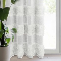 Zavjesa 140x250 od gaze ukrašena moher koncem Margaret 3