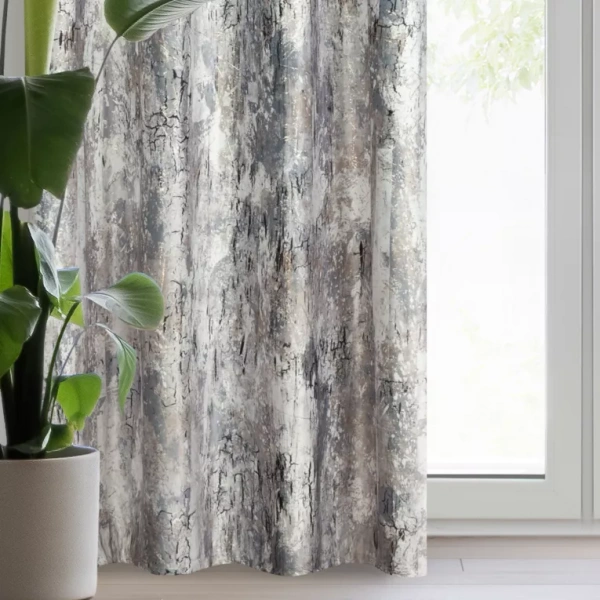 Baršunasta zavjesa sa srebrnim uzorkom, 140x250 cm - MALIA