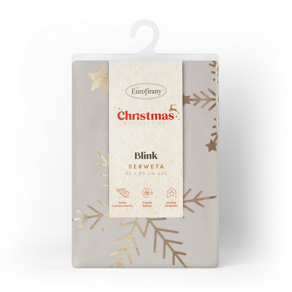 Božićni stolnjak 85x85 cm, baršunasta salveta ukrašena pahuljicama