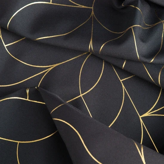 Zavjesa sa zlatnim geometrijskim printom 140x250 Evi