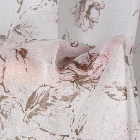 Zavjesa Amber 140x250 od mat etamina sa oslikanim cvjetnim uzorkom