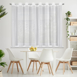 Zavjesa od lagane i sjajne tkanine 350x150 cm bijela boja Esel
