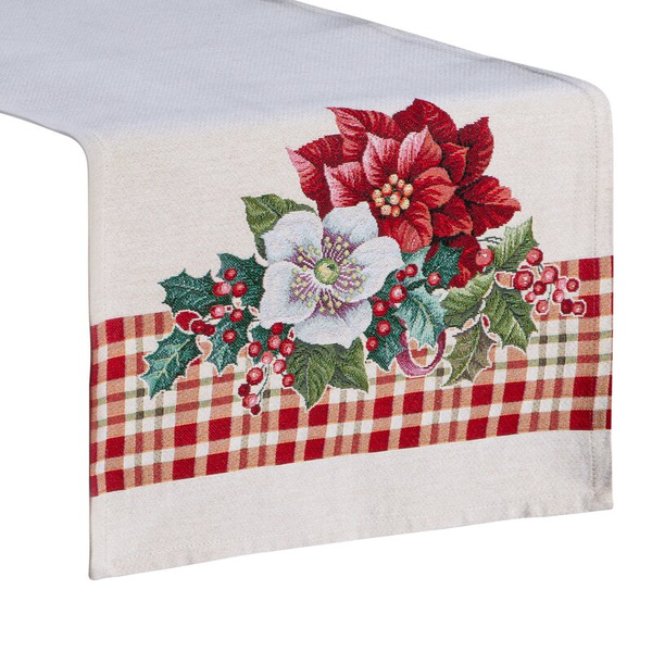 Tapiserijski nadstolnjak 45x140 cm ukrašen božićnim motivom
