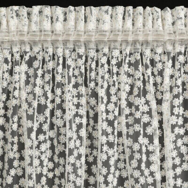 Zavjesa DAISY na traci 130x270 cm bijela