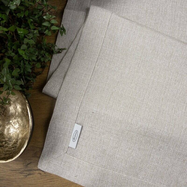 Nadstolnjak 40x180 s lanenim tkanjem i sjajnim koncem, završen dvostrukom trakom na rubovima BIANCA 2