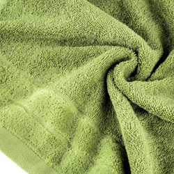 Ručnik s rubom od velura, gramature 500 g/m2 Damla (12) 70X140 cm maslinasti