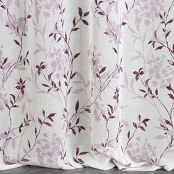 Poluprozirna zavjesa 140x250 od svijetlog mat etamina sa printom cvijeća 140x250 cm Fiona