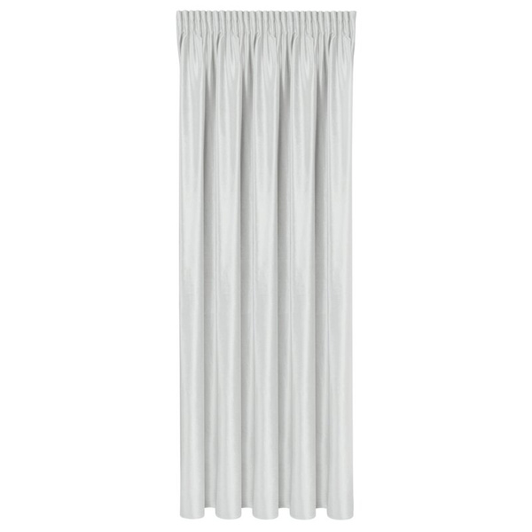 Srebrna zavjesa od sjajnog baršuna 140x270 cm traka - CAMERON
