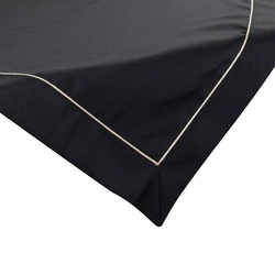 Crni stolnjak s nježnim srebrnim obrubom 85x85 Madele