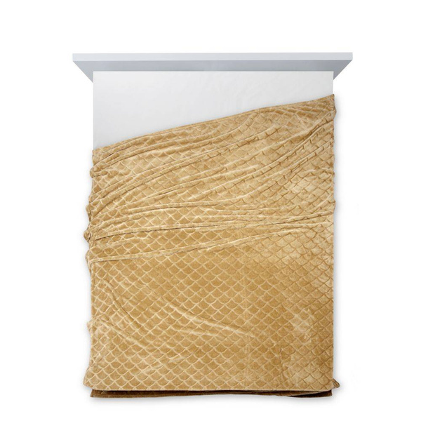 Deka boje meda 200x220 mekana i ugodna na dodir s 3D efektom DESIGN 91