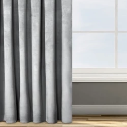 Zavjesa od jednobojnog mekog baršuna trakasta 140x270 cm ružičasta ROSA  