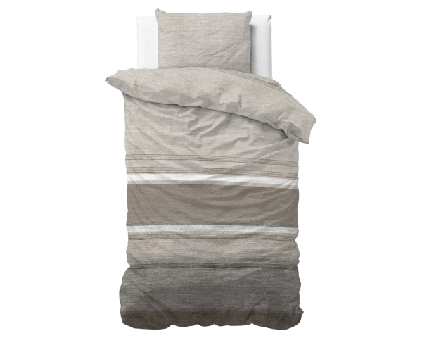 Posteljina od flanela 140x220 siva, mekana na dodir Stone Stripe