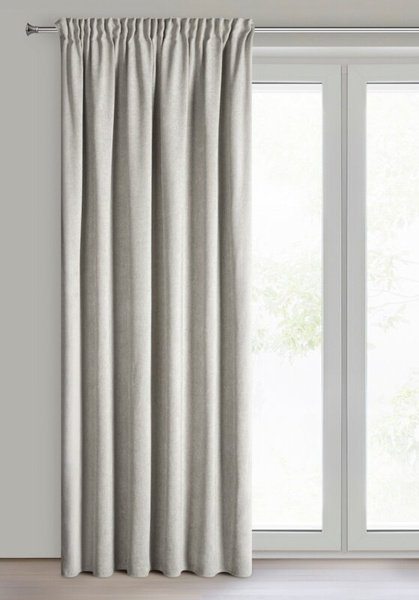 Bež zavjesa od šenil tkanine 140x270 cm traka - MEGI