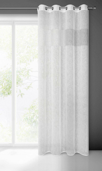 Zavjesa u eko stilu od etamina sa ukrasnom trakom na vrhu 140x250 Vicky