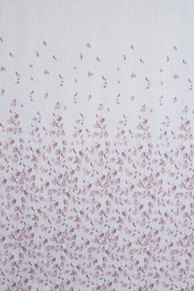 Prozorska zavjesa od svijetlog etamina s printom malih ljubičastih listića 140x250 cm Noemi