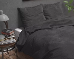 Elegantna crna posteljina za apartmane 200x220 nije potrebno glačanje crna