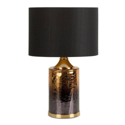 Stolna lampa crno zlata na podlozi od zasjenjenog stakla 38X60 Samara