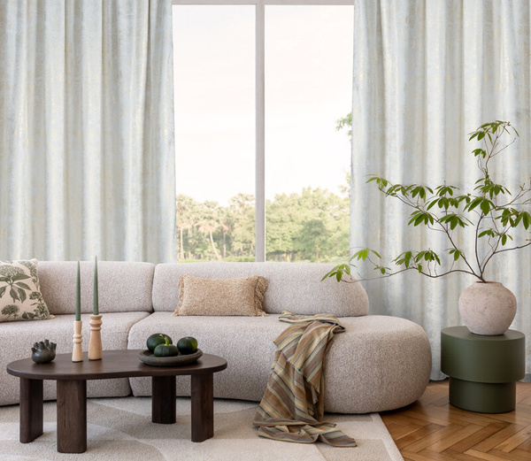 Baršunasta zavjesa sa sjajnim printom, 135x270 cm, traka - AVENA