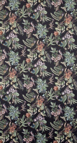 Zavjesa od mekog baršuna s botaničkim uzorkom i 3D efektom 140x250 cm Becky