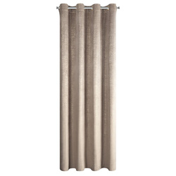 Baršunasta zavjesa ukrašena sjajnim printom, 135x250 cm, zlatne rupice - BETHY