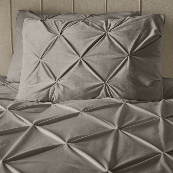 Baršunasta posteljina 200x200/220, mekana ukrašena prošivom romba Pintuck Velvet