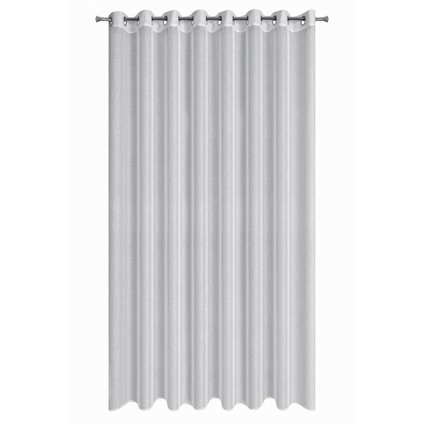 Zavjesa od svijetlog etamina sa srebrnim printom 300x250 cm Loara