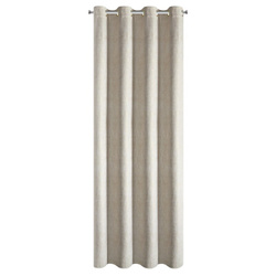 Krem zavjesa od šenil tkanine sa sjajnim koncem 140x250 cm sa zlatnim ušicama - BITSY