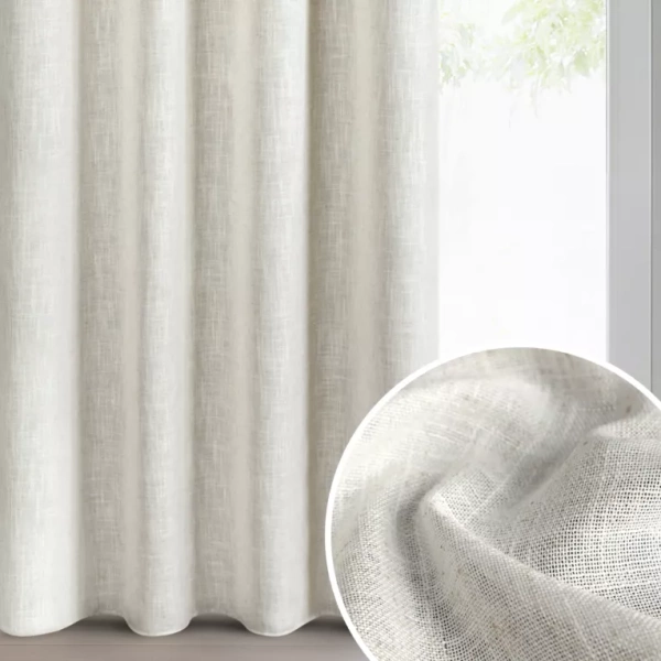 Prirodna zavjesa s vidljivim i prirodnim tkanjem s daškom lana, 140x250 cm - ELINA