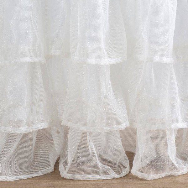 Gotova zavjesa bijela sa volanima na dnu 140x270 trakasta Ramona