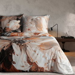 Posteljina 160x200 cm od  egipatskog pamučnog makosatina, s dizajnerskim printom Eve Minge