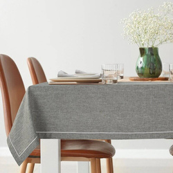 Stolnjak 140x220 u sivoj boji ukrašen rubom Megi