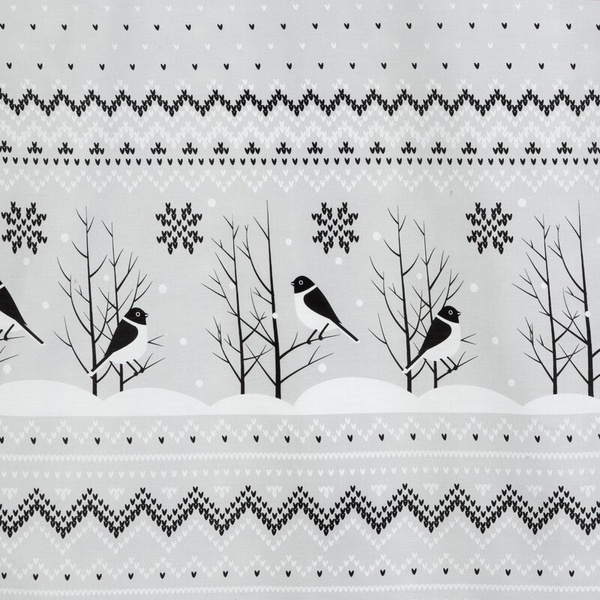 Božićni set posteljine 140x200 cm od pamučnog satena, bijele boje, ukrašen suptilnim printom TASHA