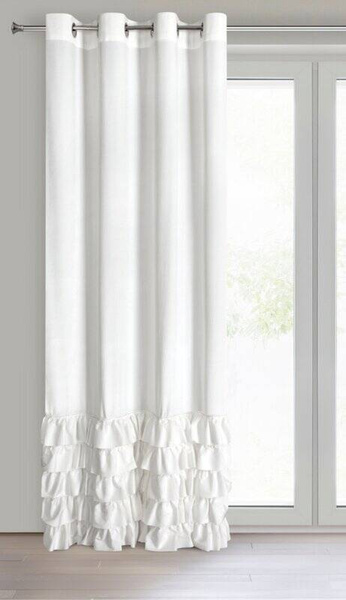 Gotova baršunasta zavjesa s volanima i ukrasnim kamenčićima Carli 140 x 250 cm