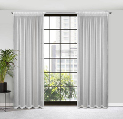 Gotova zavjesa noelia trakasta 140x270 cm bijela boja