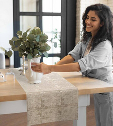 Nadstolnjak od mješavine vlakana ukrašen izlizanim uzorkom 40x180 COLETTE 